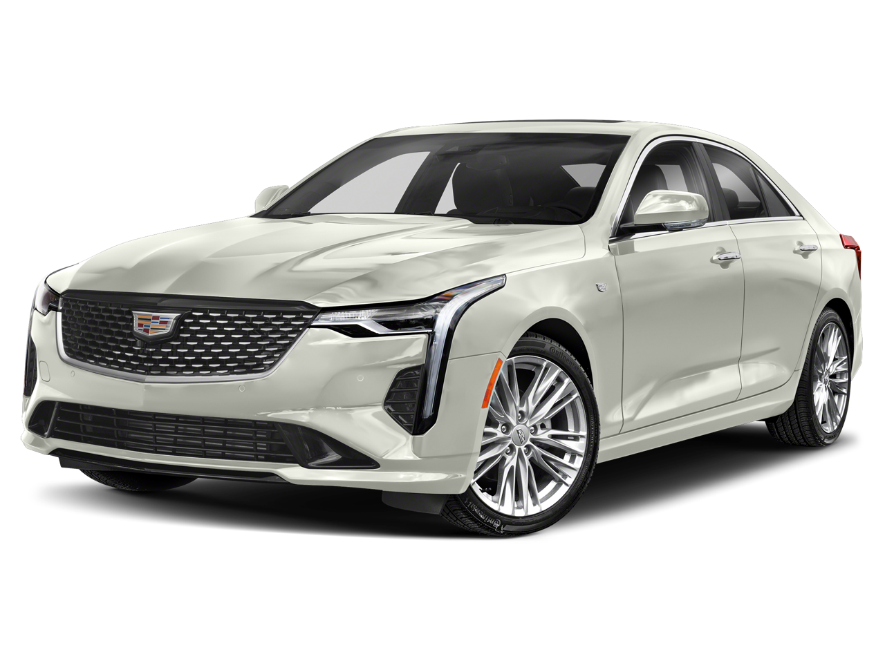 2020 Cadillac CT4 Premium Luxury in Crystal White Tricoat — front three-quarter view