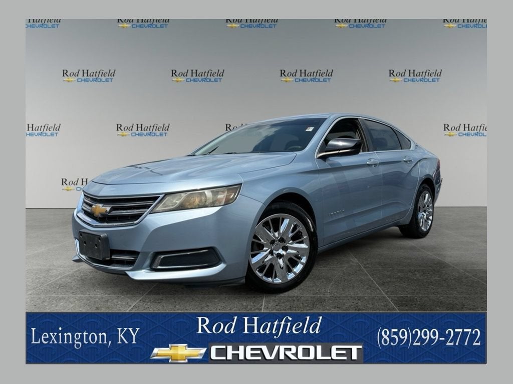 2014 Chevrolet Impala LS in Silver Topaz Metallic — front three-quarter view