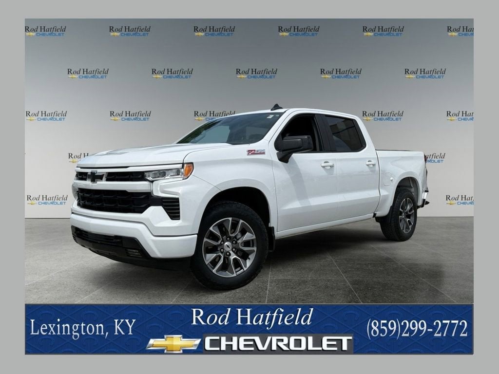 2024 Chevrolet Silverado 1500 RST in Summit White — front three-quarter view