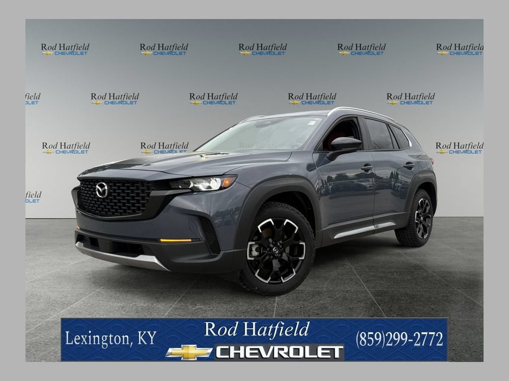 2025 Mazda Mazda CX-50 2.5 Turbo Meridian Edition in Gray — front three-quarter view