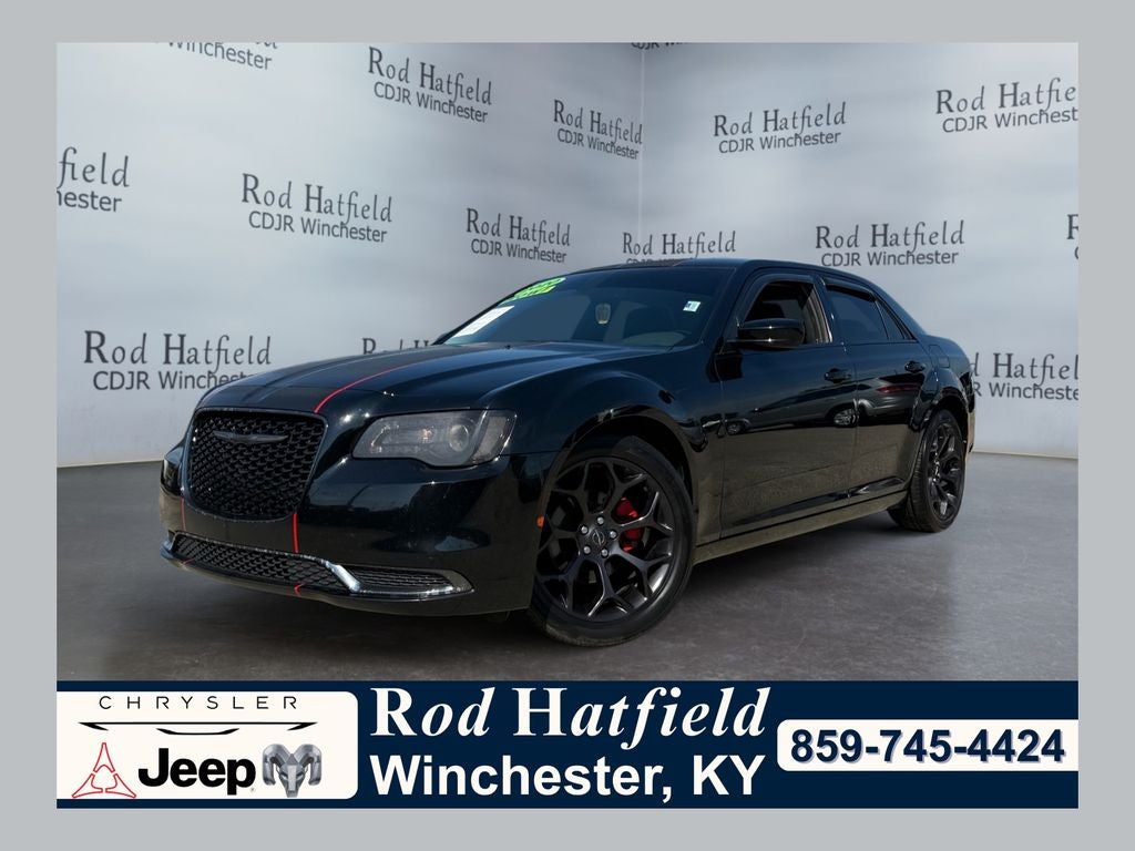 2020 Chrysler 300 Touring in Gloss Black — front three-quarter view