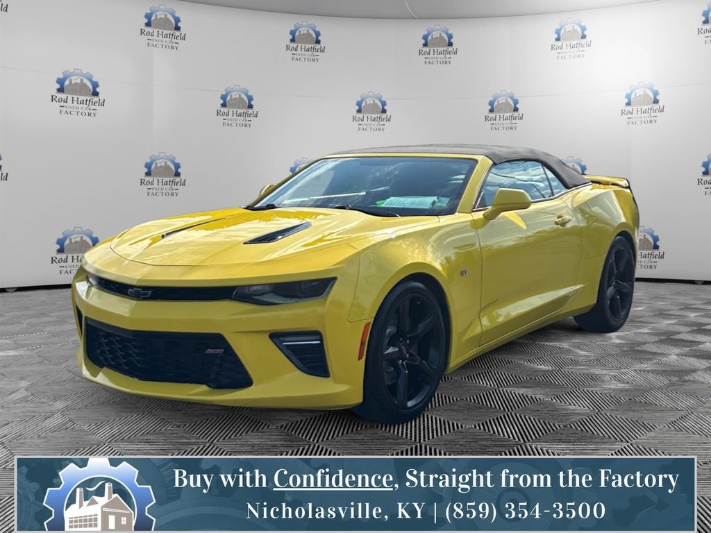 2018 Chevrolet Camaro SS 2SS in Bright Yellow — front three-quarter view