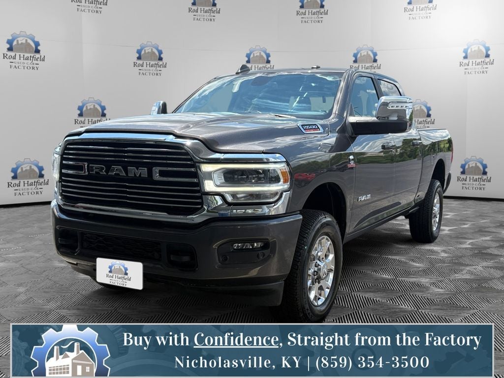2024 RAM 2500 Laramie in Crystal Metallic — front three-quarter view