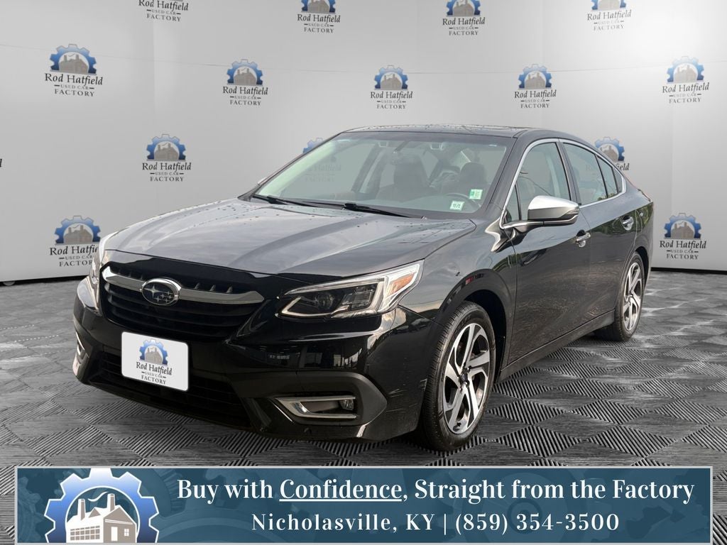 2022 Subaru Legacy Touring XT in Crystal Black Silica — front three-quarter view