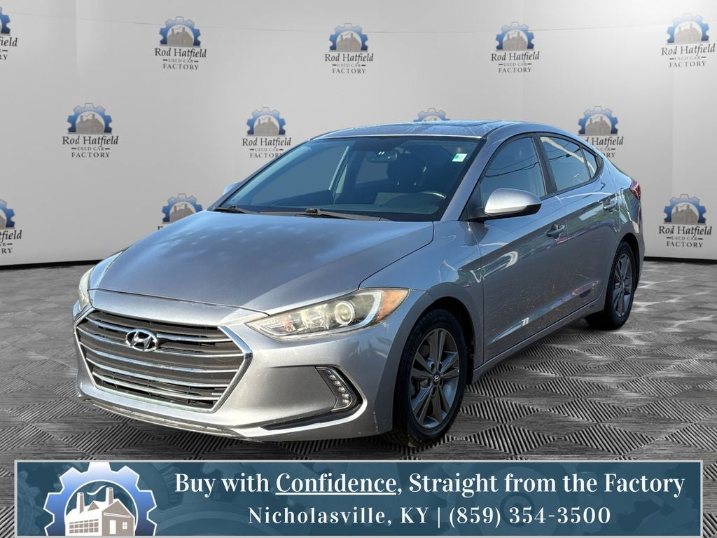 2017 Hyundai Elantra Value Edition in Gray Metallic — front three-quarter view