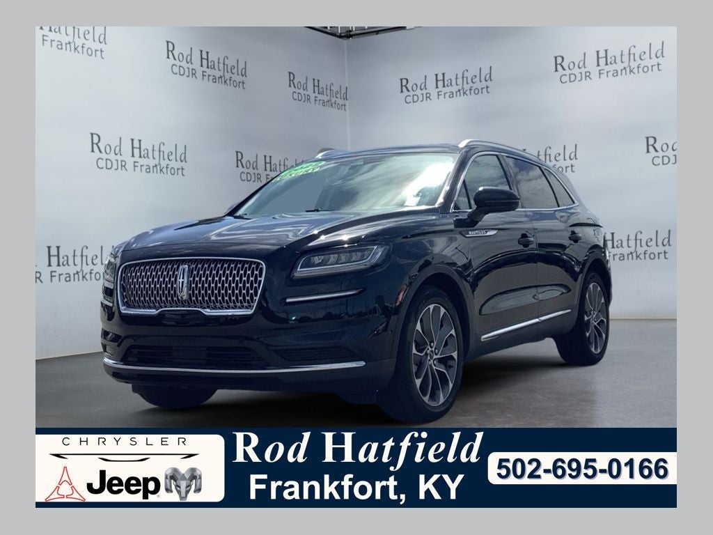 2022 Lincoln Nautilus Reserve in Infinite Black Metallic Clearcoat — front three-quarter view