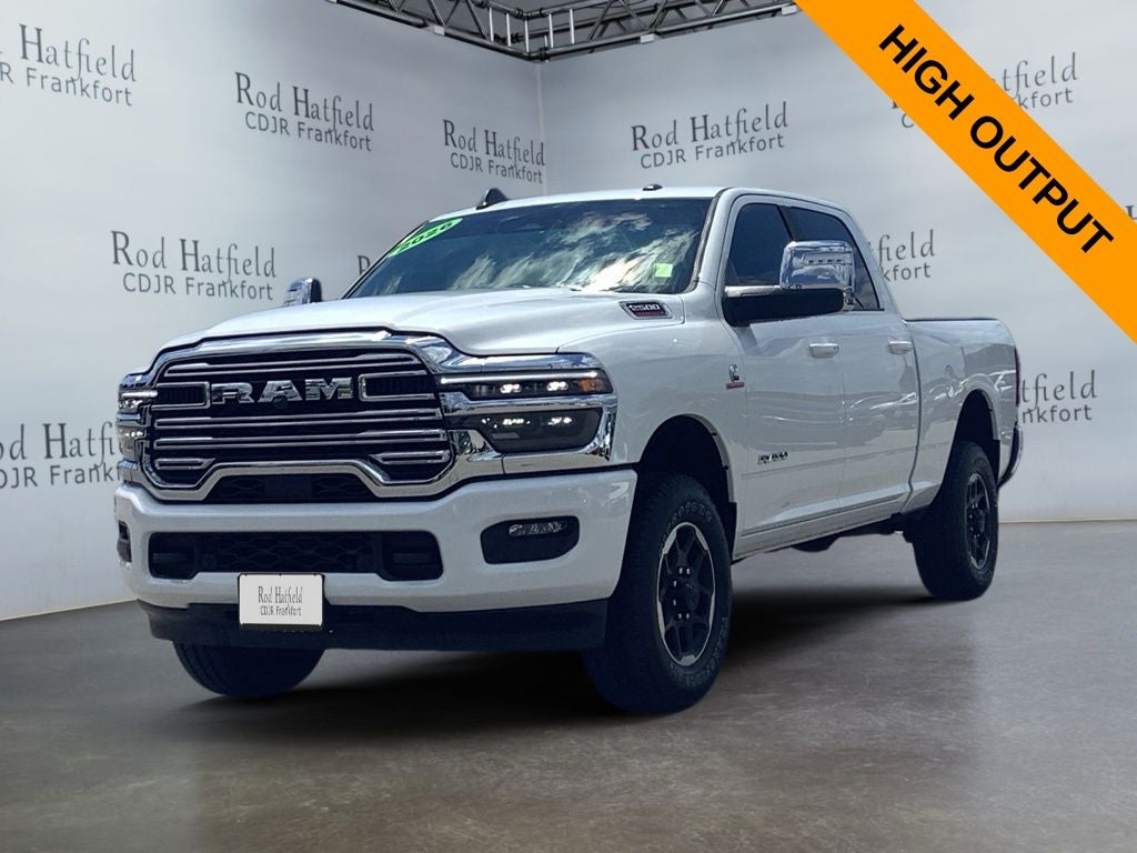 2026 RAM 2500 Laramie Crew Cab 4x4 6'4' Box in Bright White Clearcoat — front three-quarter view